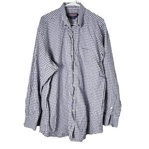 Vineyard Vines Murray Shirt Button Down Long Sleeve‎ Plaid Purple White XXL